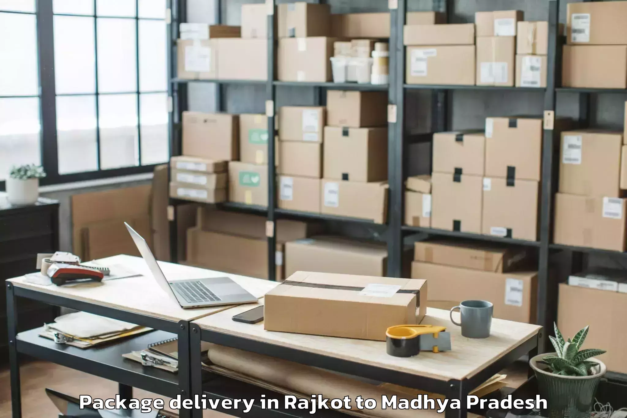 Rajkot to Buxwaha Package Delivery Booking